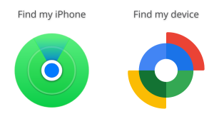 Find my Iphone and Find my Device logos