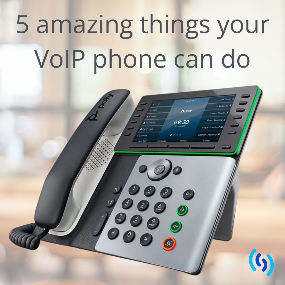 Image of a VoIP desk phone